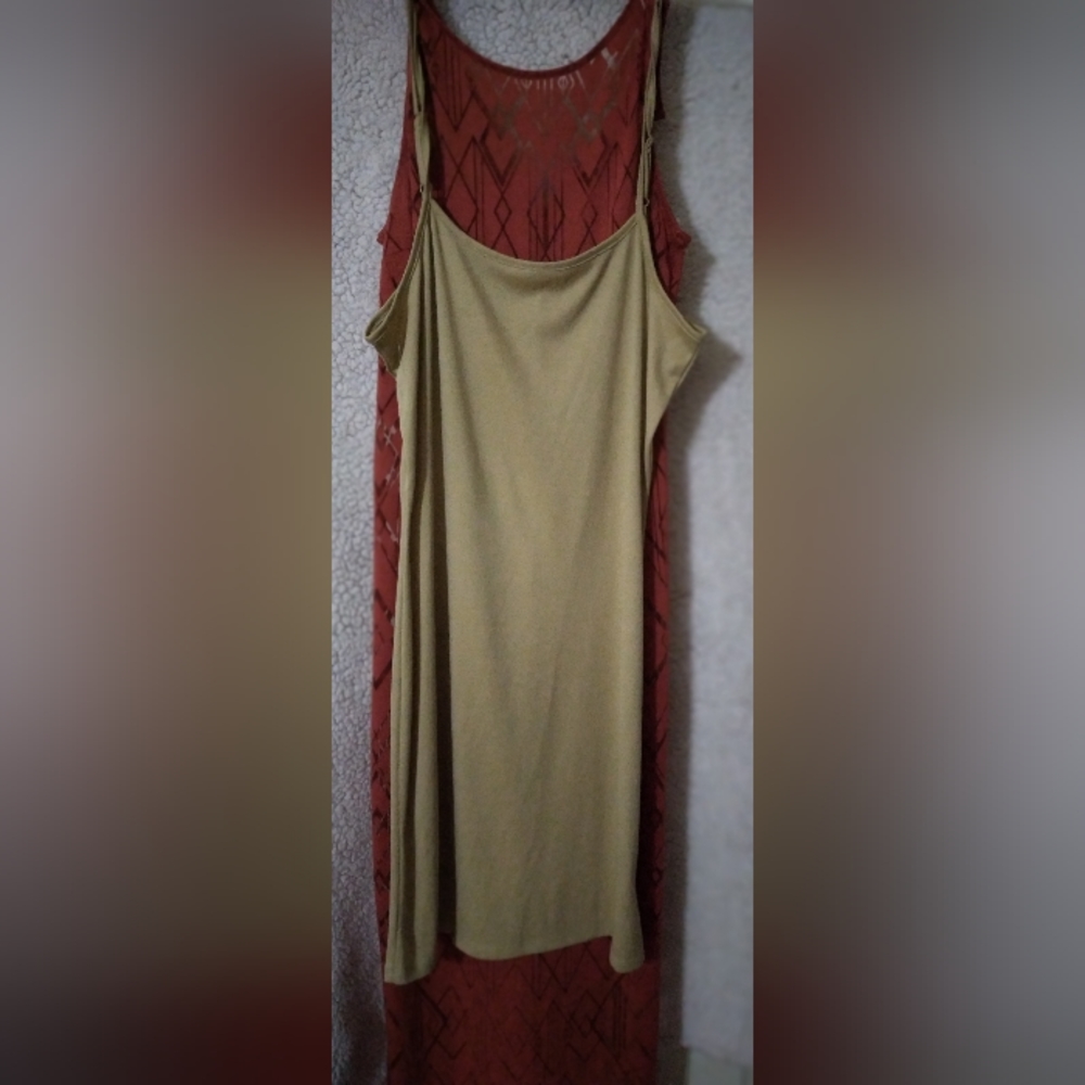 Rust and beige sundress
